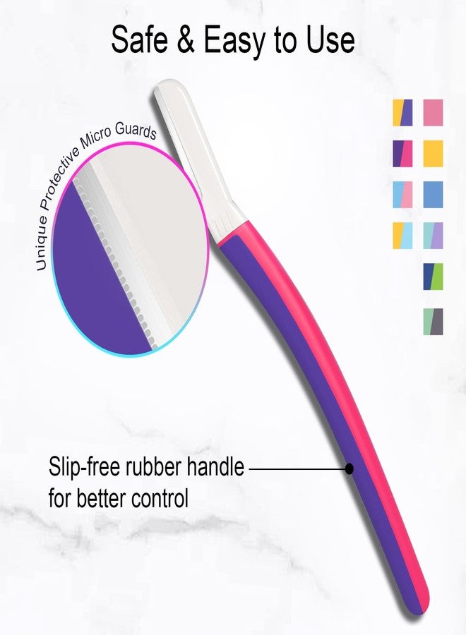 THURLADY Dermaplane Razor for Women Face, Eyebrow Razor, Face Razors for Women Dermaplaning, Peach Fuzz Remover, Gentle Exfoliation & Facial Hair Removal, Travel Essentials, (12 pcs, Fuchsia) - Image 5